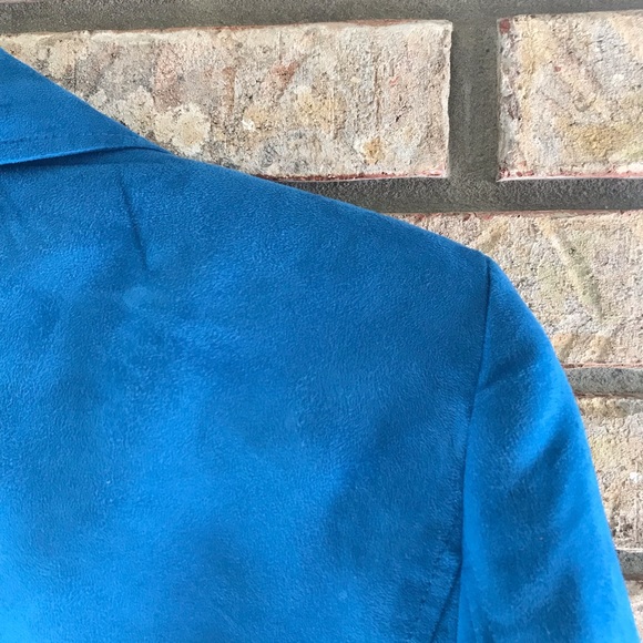 Evan Picone Teal Zip Up Jacket - Picture 4 of 7